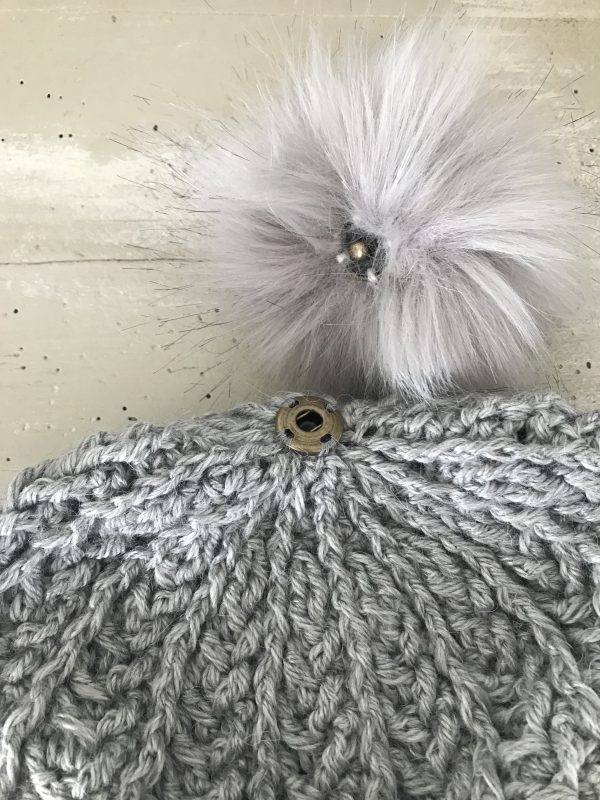 Bonnet "zig zag" gris – Image 3