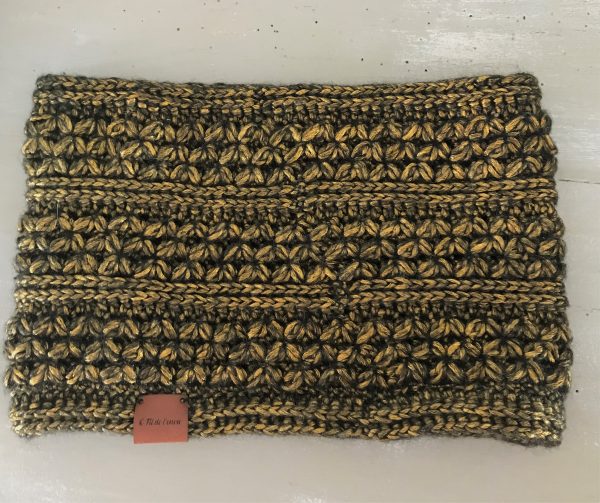Snood "Poof" noir et doré – Image 2