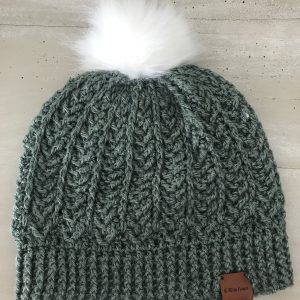 Bonnet "zig zag" vert